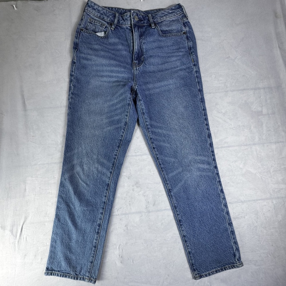 Pacsun Womens Mom Jeans Medium Blue Wash Denim Modern Comfort Straight Leg 27
